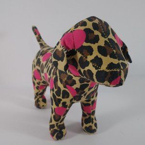 Victoria's Secret PINK Dog Stuffed Plush With Tags Leopard Pokadot Print 6"